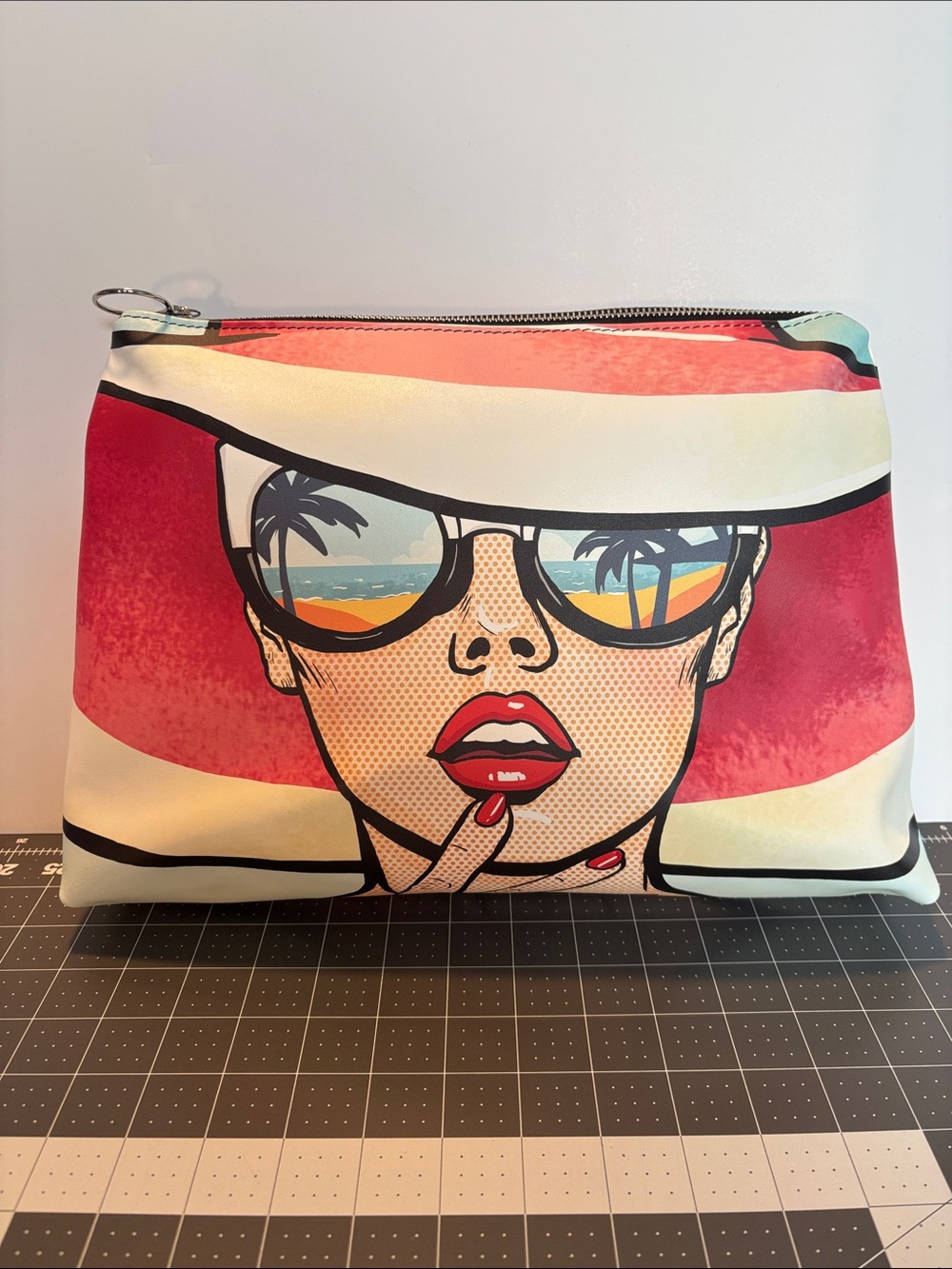 Pop Art Leather Clutch
